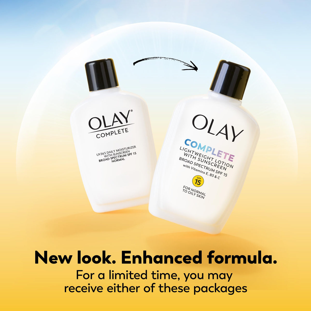 Olay Crème Hydratante Visage SPF 15 côté avec étiquette
