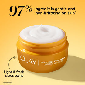 Olay Crème Hydratante Vitamine C 168g avec instructions d'utilisation
