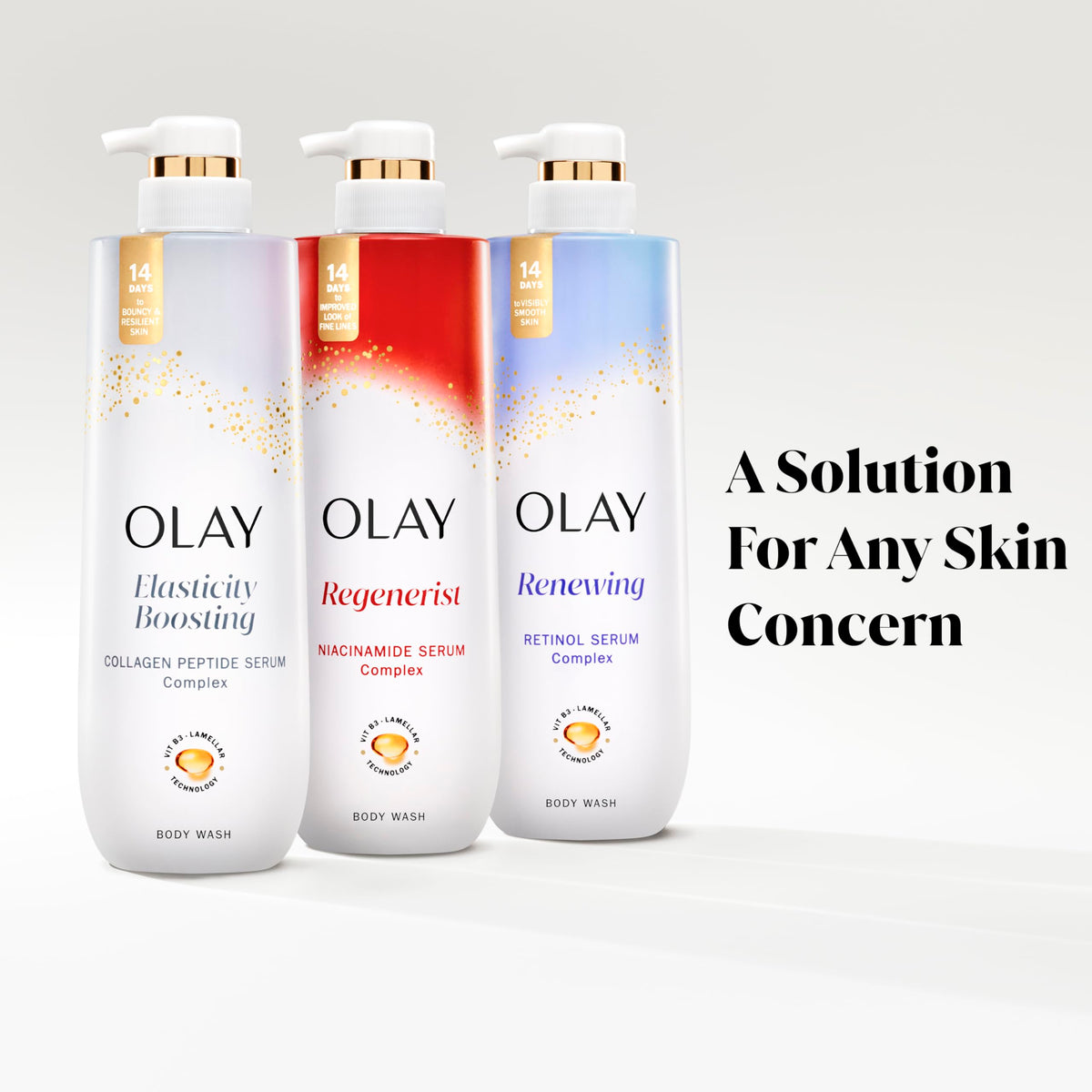 Olay Gel Douche Femme 880g avec des fleurs à côté