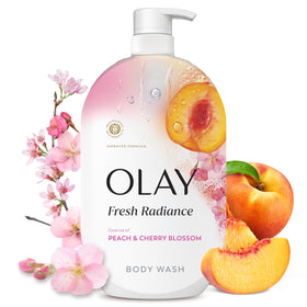 Olay Gel Douche Fresh Radiance 1L vue avant avec bouchon