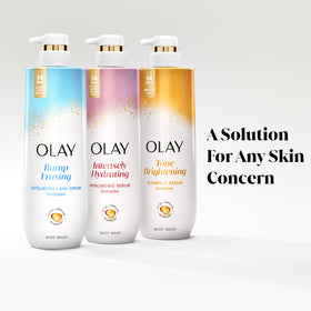 Olay Gel Douche Hydratant 20 fl oz en usage sur peau