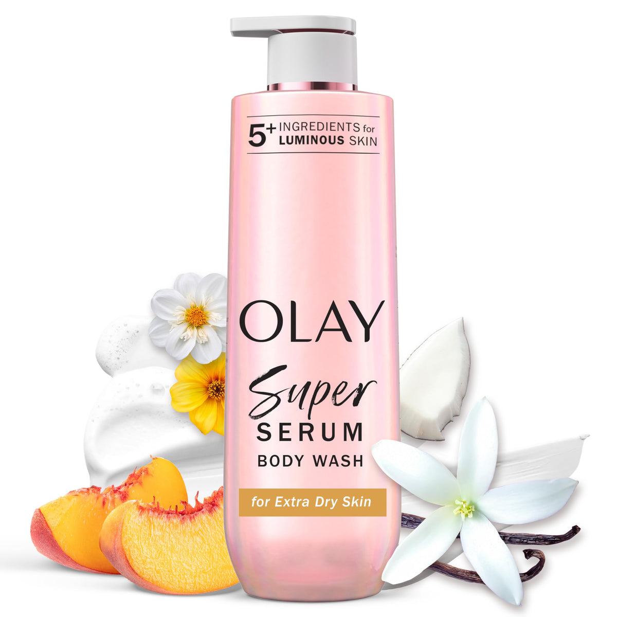 Olay Gel Douche Super Serum 20 fl oz vue avant avec étiquette