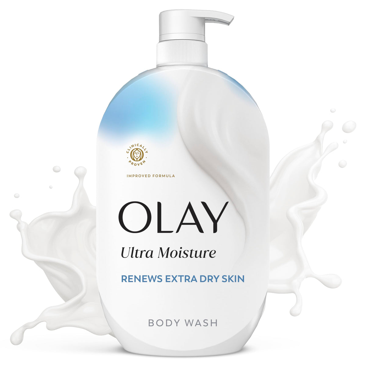 Olay Gel Douche Ultra Hydratant 1L vue avant avec fond blanc