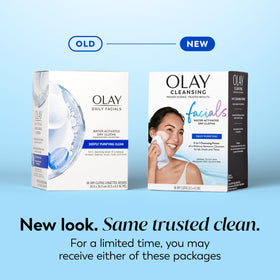 Olay Lingettes Démaquillantes 5-en-1 lingette sortie du paquet