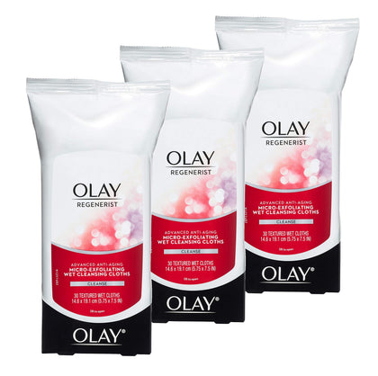 Olay Lingettes Démaquillantes Micro-Exfoliantes paquet de 30 unités