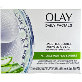 Olay lingettes nettoyantes 4-en-1 avec extrait d'aloe vera