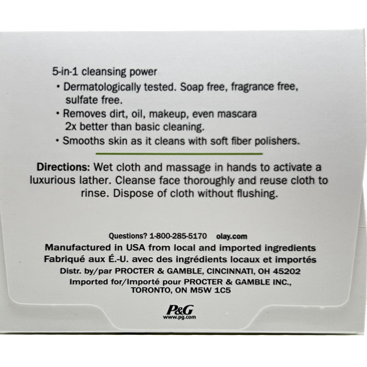 Olay lingettes nettoyantes 4-en-1 en utilisation quotidienne