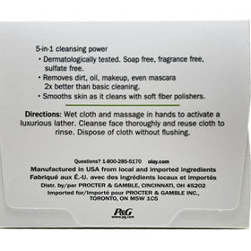 Olay lingettes nettoyantes 4-en-1 en utilisation quotidienne