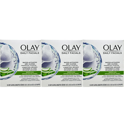 Olay lingettes nettoyantes 4-en-1 paquet de 33 unités vue de face