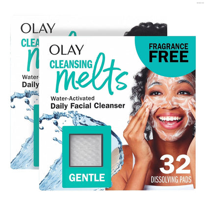 Olay Nettoyant Visage Melts Doux 64 unités, emballage avant