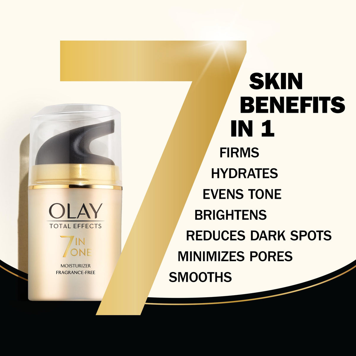 Olay Total Effects Crème Hydratante arrière avec détails des ingrédients