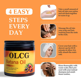 OLCG Huile de Batana 120ml application sur cheveux