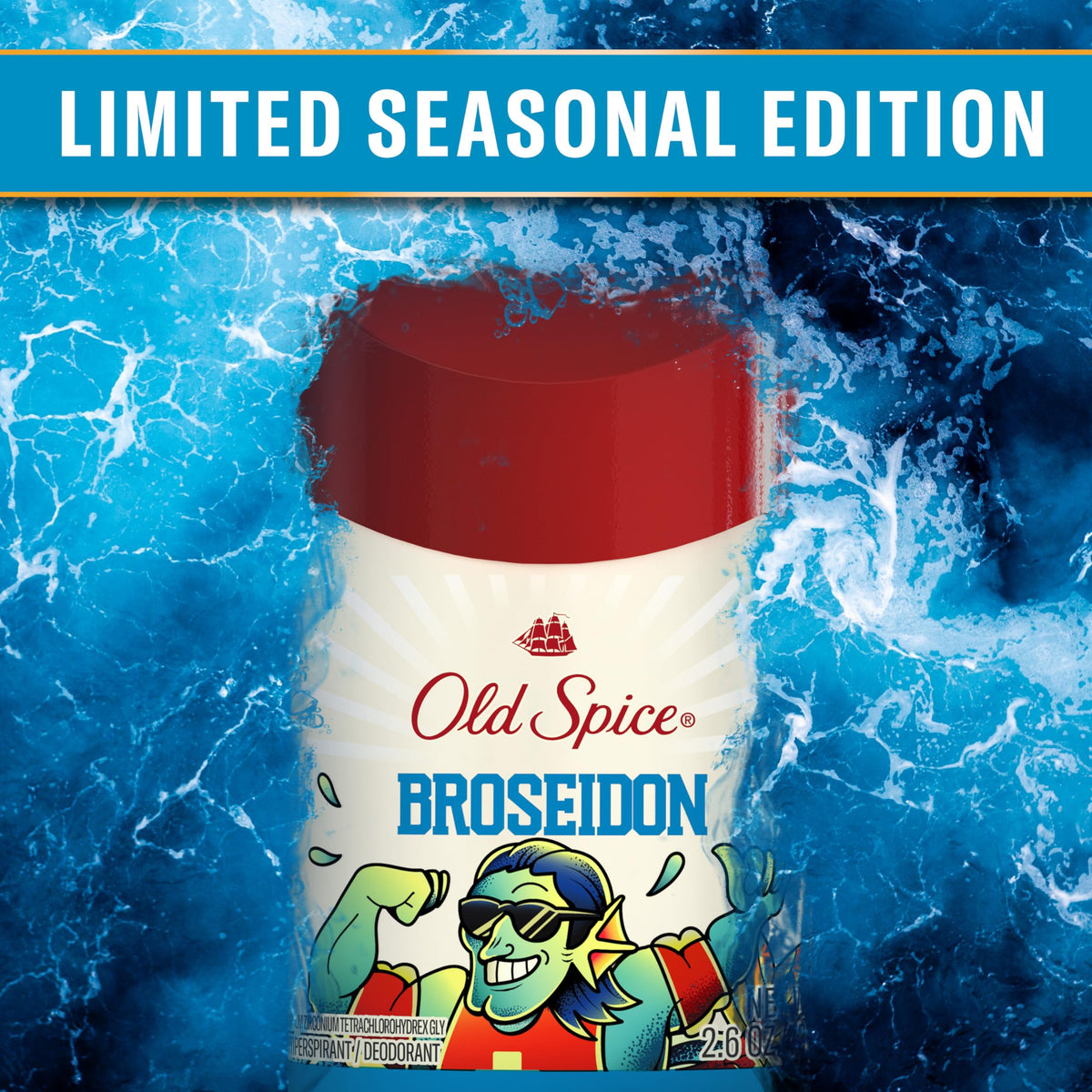 Old Spice Antiperspirant Broseidon 118g avec le logo