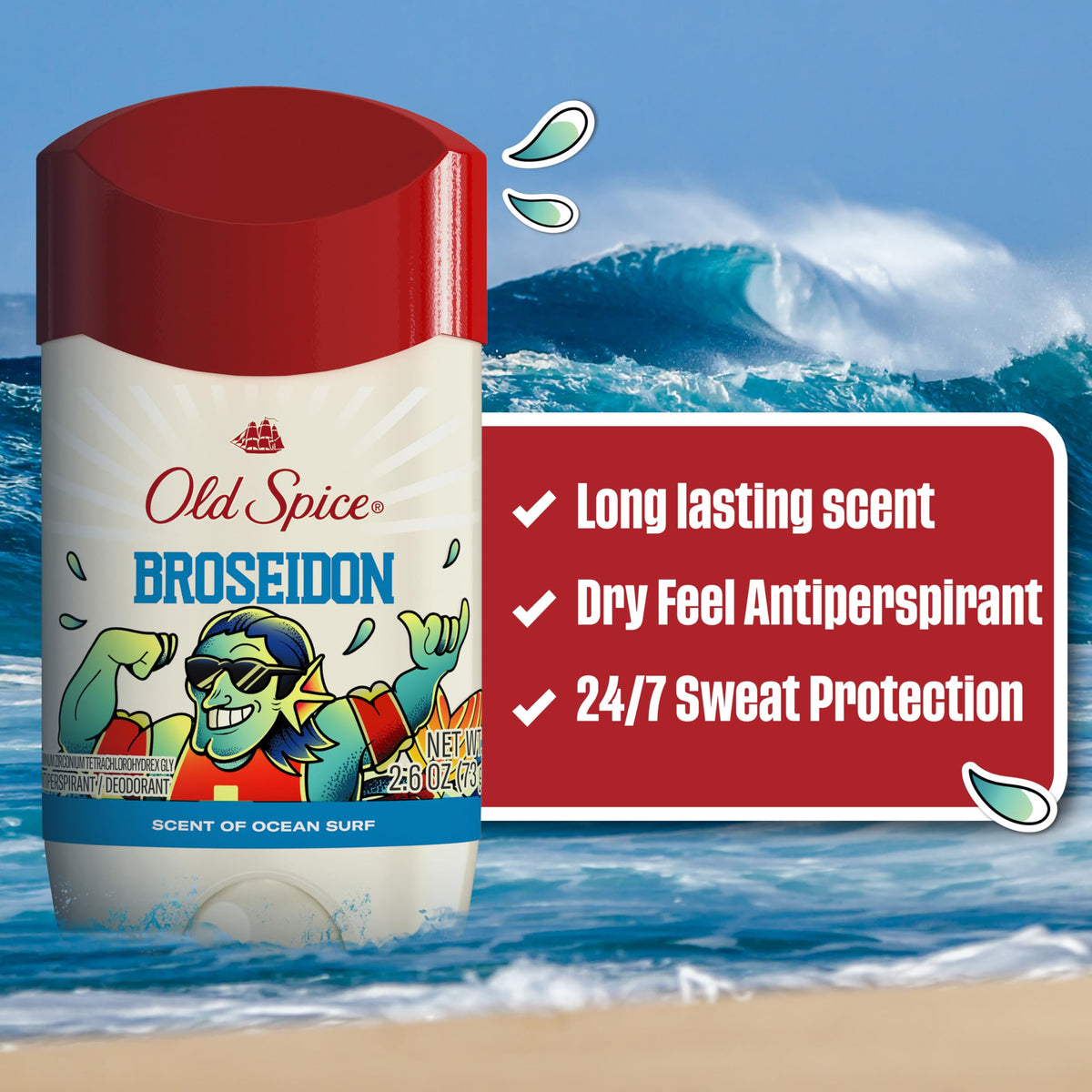 Old Spice Antiperspirant Broseidon 118g avec packaging