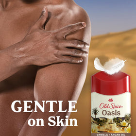 Old Spice Déodorant Antitranspirant Homme Oasis Vanille & Huile d'Argan application