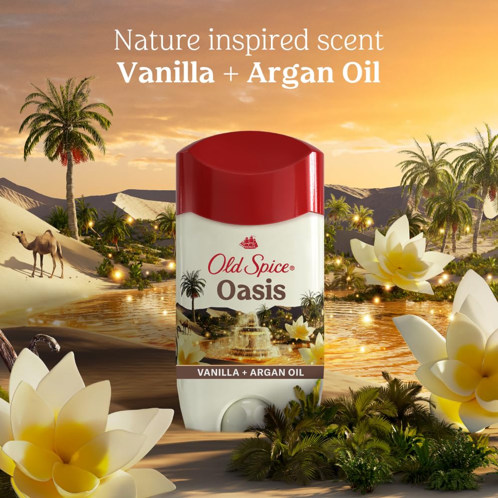 Old Spice Déodorant Antitranspirant Homme Oasis Vanille & Huile d'Argan ingrédients