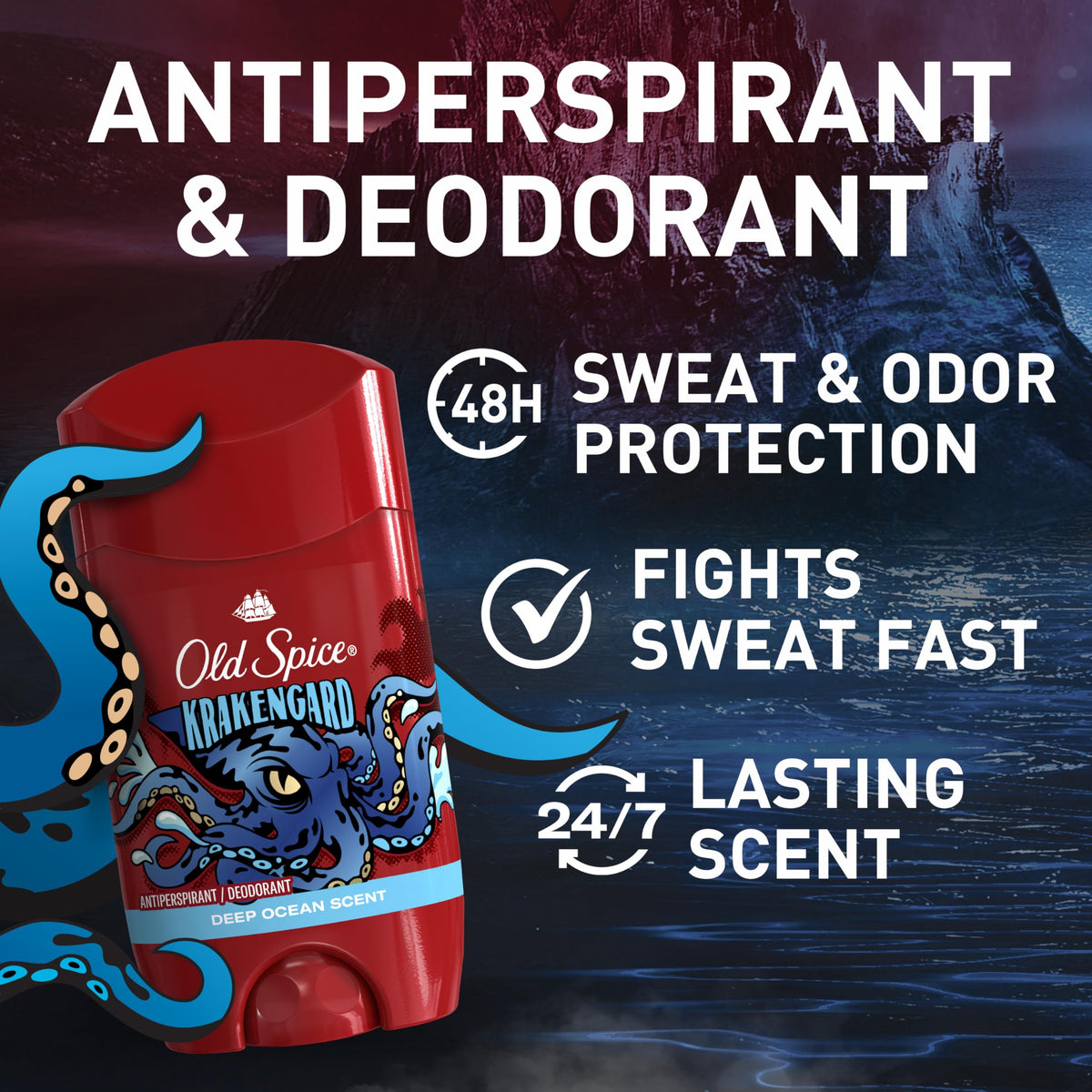 Old Spice Déodorant Krakengard 118g vue latérale