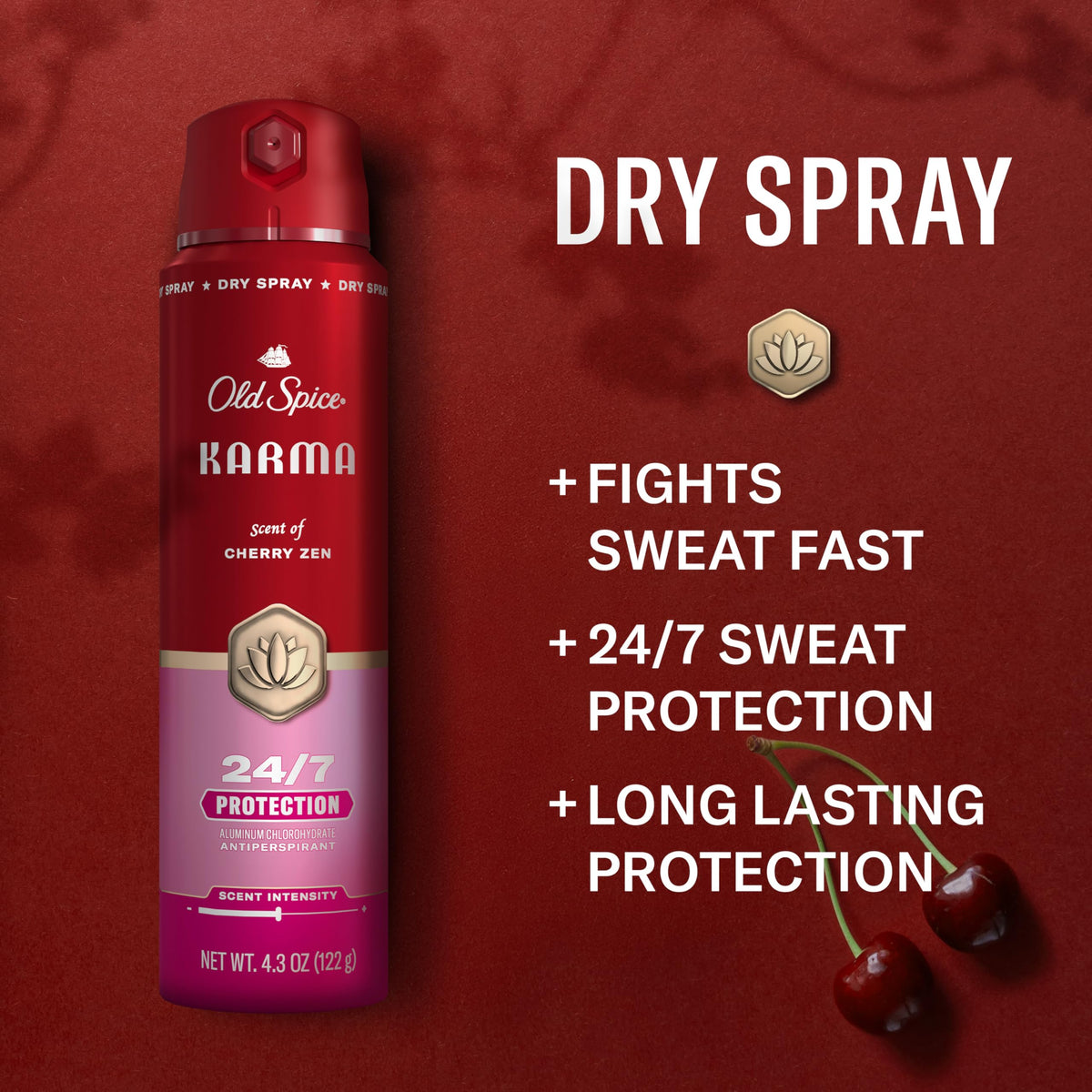 Old Spice Déodorant Spray Karma en action lors de l'application