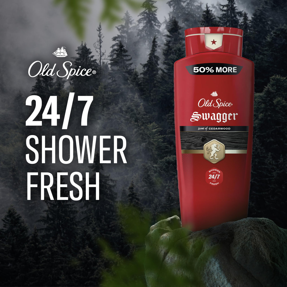Old Spice Gel Douche 24oz Swagger en action dans une douche