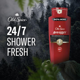 Old Spice Gel Douche 24oz Swagger en action dans une douche