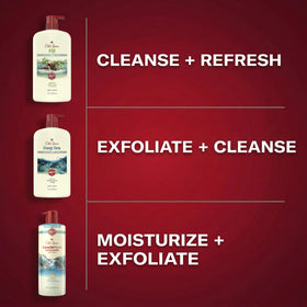 Old Spice Gel Douche 26 oz, vue arrière avec code-barres