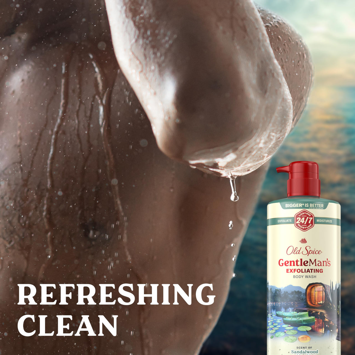 Old Spice Gel Douche dans un cadre de salle de bain moderne