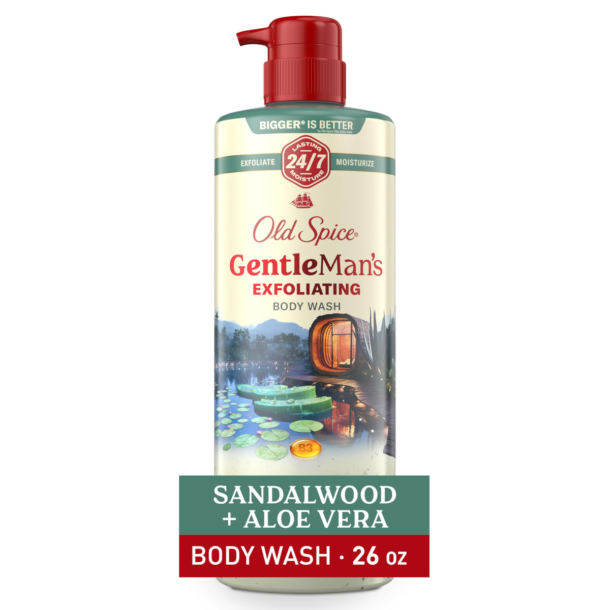 Old Spice Gel Douche Exfoliant et Hydratant 26 oz, vue de face
