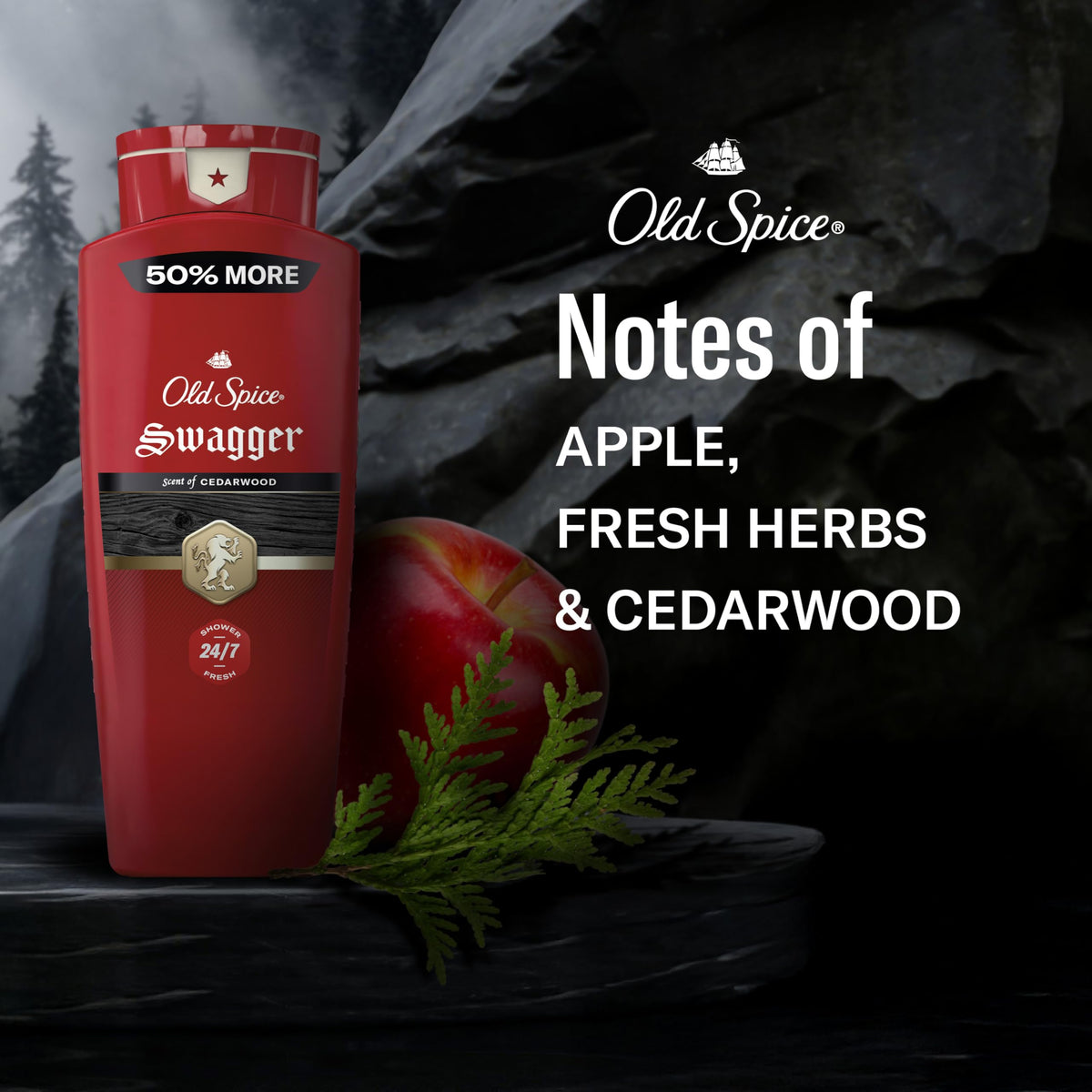 Old Spice Gel Douche Homme 24 oz avec étiquette visible