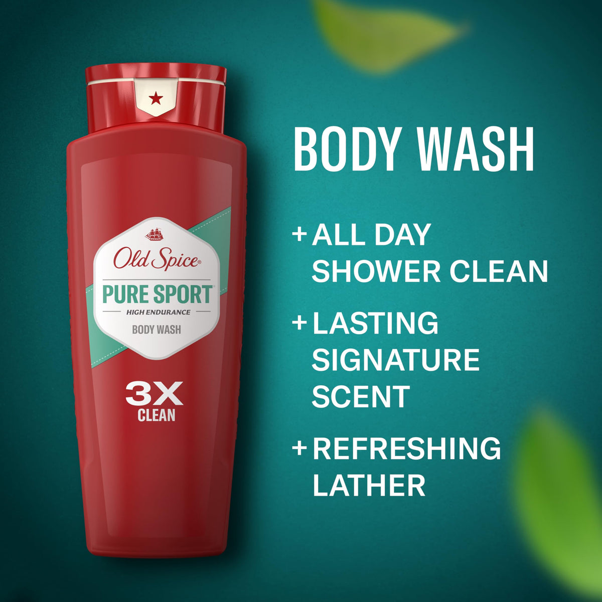 Old Spice Gel Douche Homme Pure Sport 24 oz vue arrière