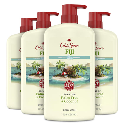 Old Spice Gel Douche pour Hommes 30 oz parfum Fiji face avant