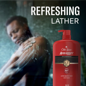 Old Spice Gel Douche Swagger 33,4 oz avec des accessoires de toilette