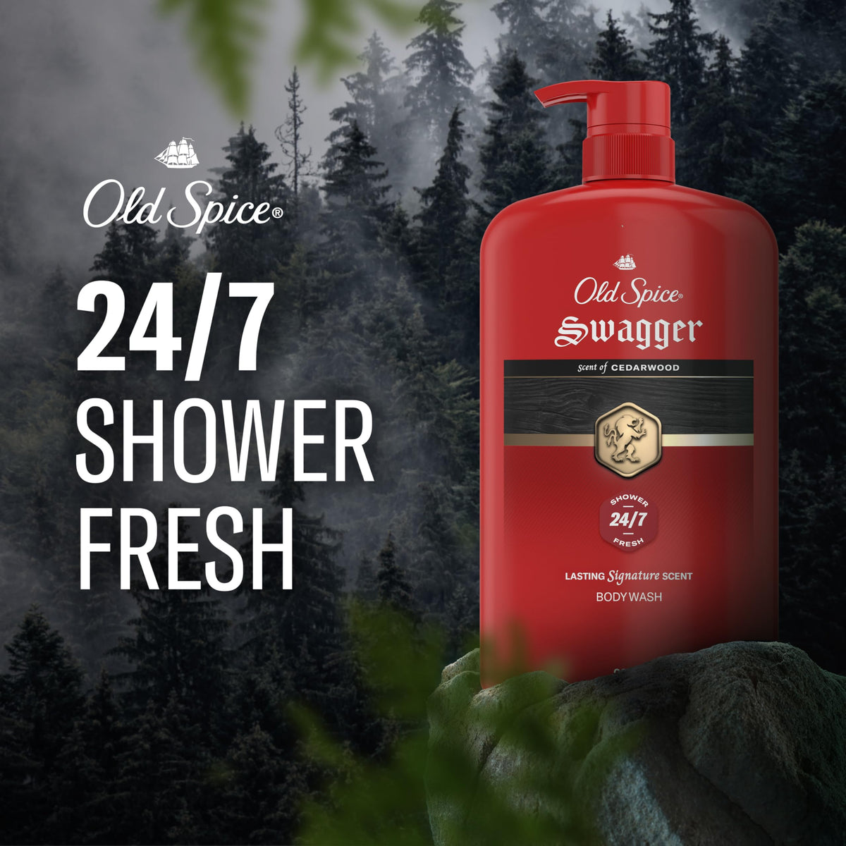 Old Spice Gel Douche Swagger 33,4 oz dans une salle de bain moderne