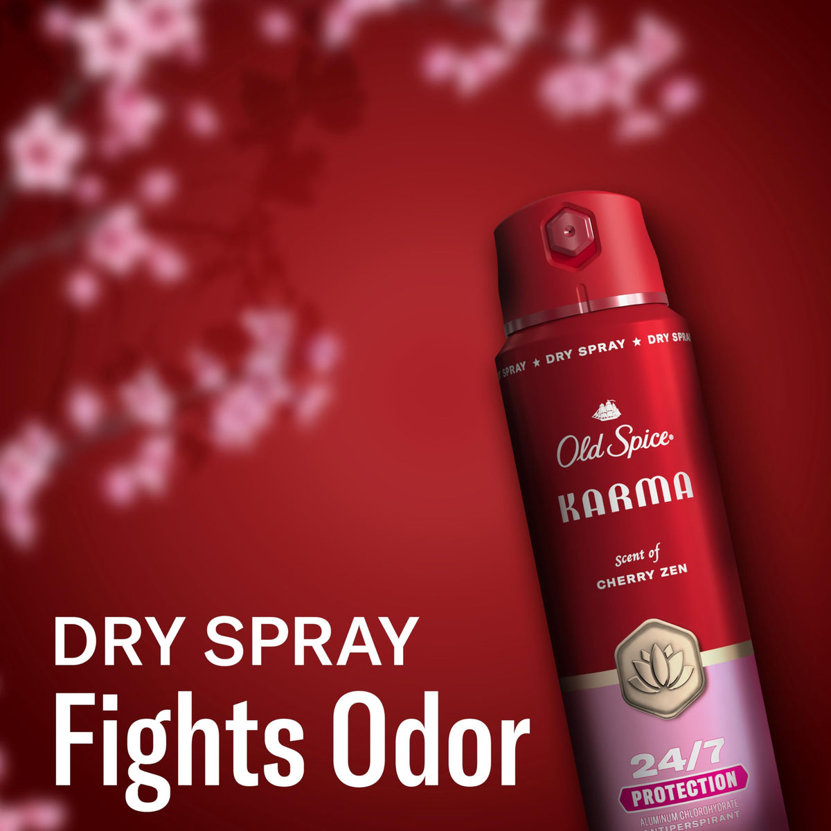 Old Spice Karma Déodorant Spray vue de côté