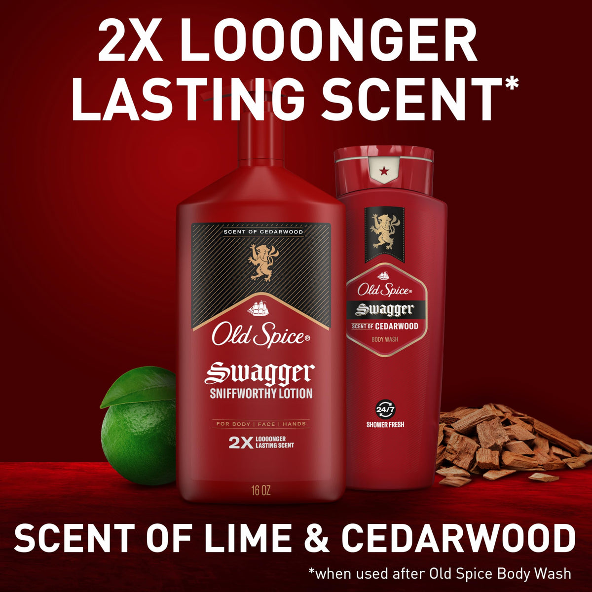 Old Spice Lotion Corps 558g sur fond neutre