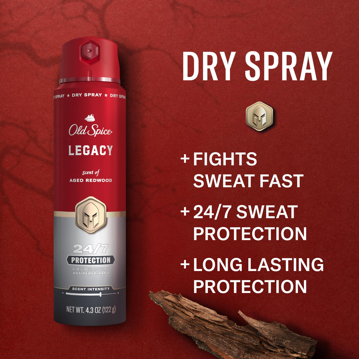 Old Spice Spray Antitranspirant étiquette et détails du produit