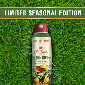 Old Spice Spray Corporel Lawn Ranger 150ml en action