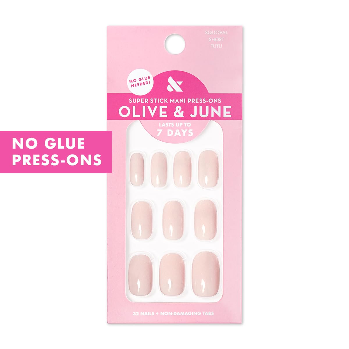 Olive & June Super Stick Press-On Nails contenu du kit avec accessoires