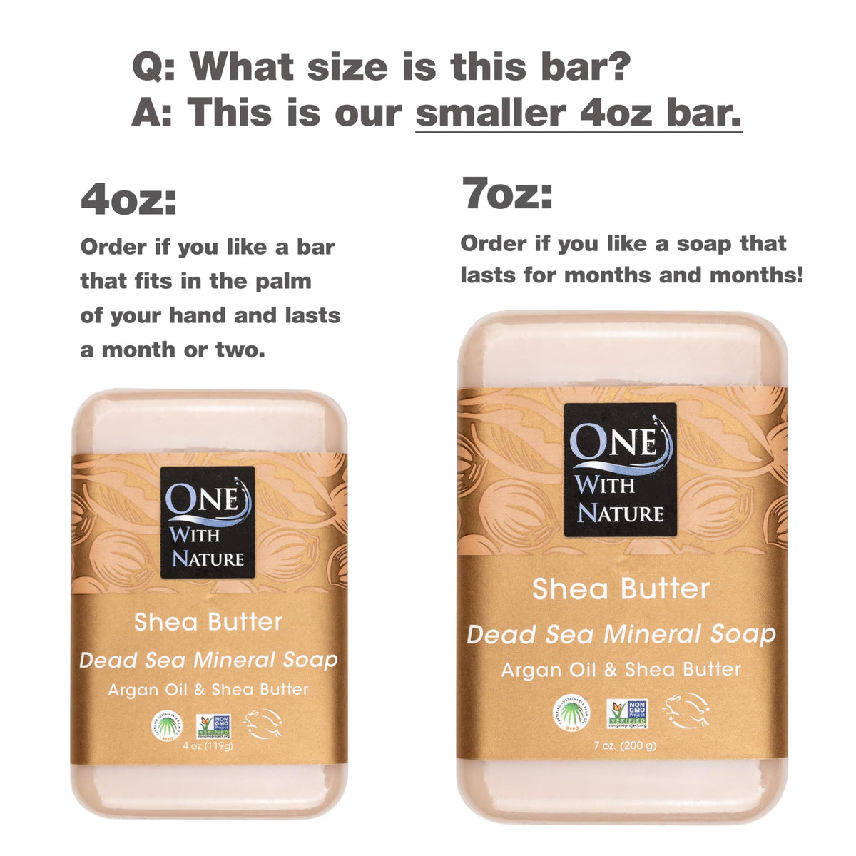 One With Nature Savon au Beurre de Karité Sel de la Mer Morte 3-Pack