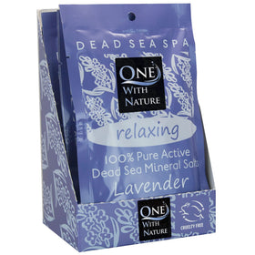 One With Nature Sel de Mer Morte Lavande 2,5 oz paquet avant