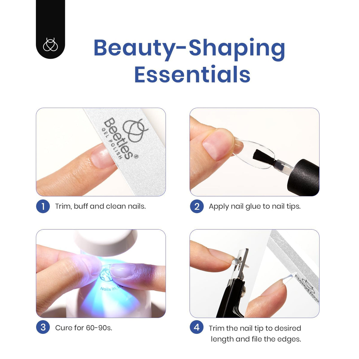 Ongles allongés avec le kit d'extension d'ongles Beetles