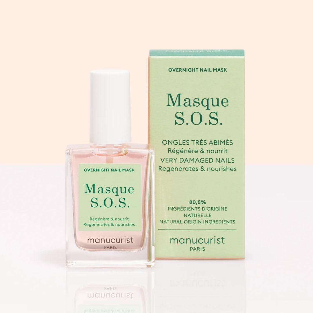 Ongles avant et après application du masque SOS