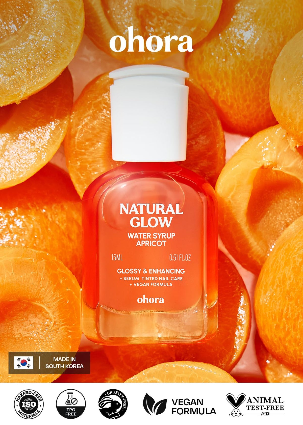 Ongles avec durcisseur ohora en finition brillance