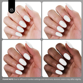 Ongles avec vernis gel blanc beetles fini
