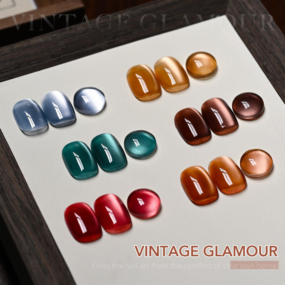 Ongles avec vernis gel scintillant GAOY et magnet