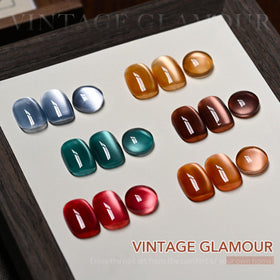 Ongles avec vernis gel scintillant GAOY et magnet