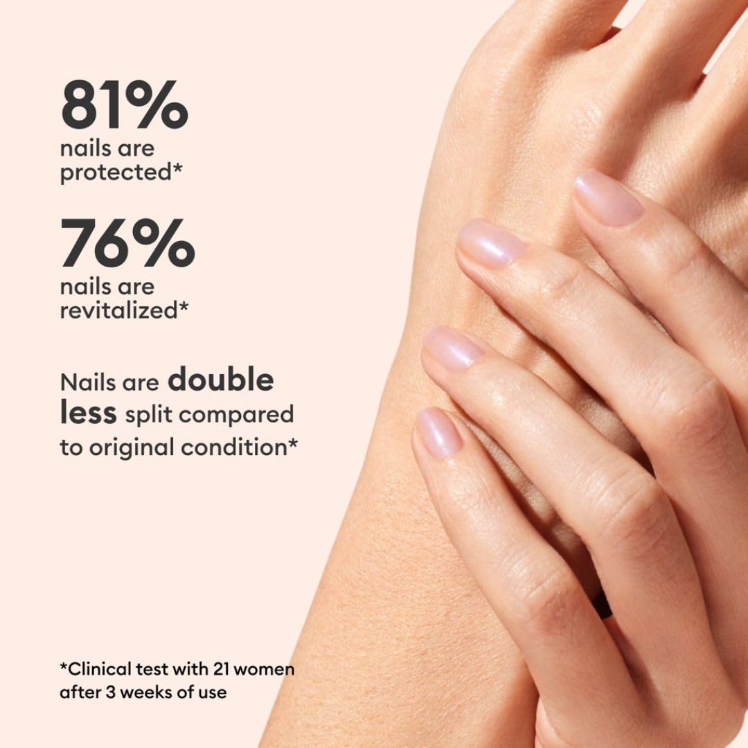 Ongles avec vernis Manucurist Active Bright en finition nacrée