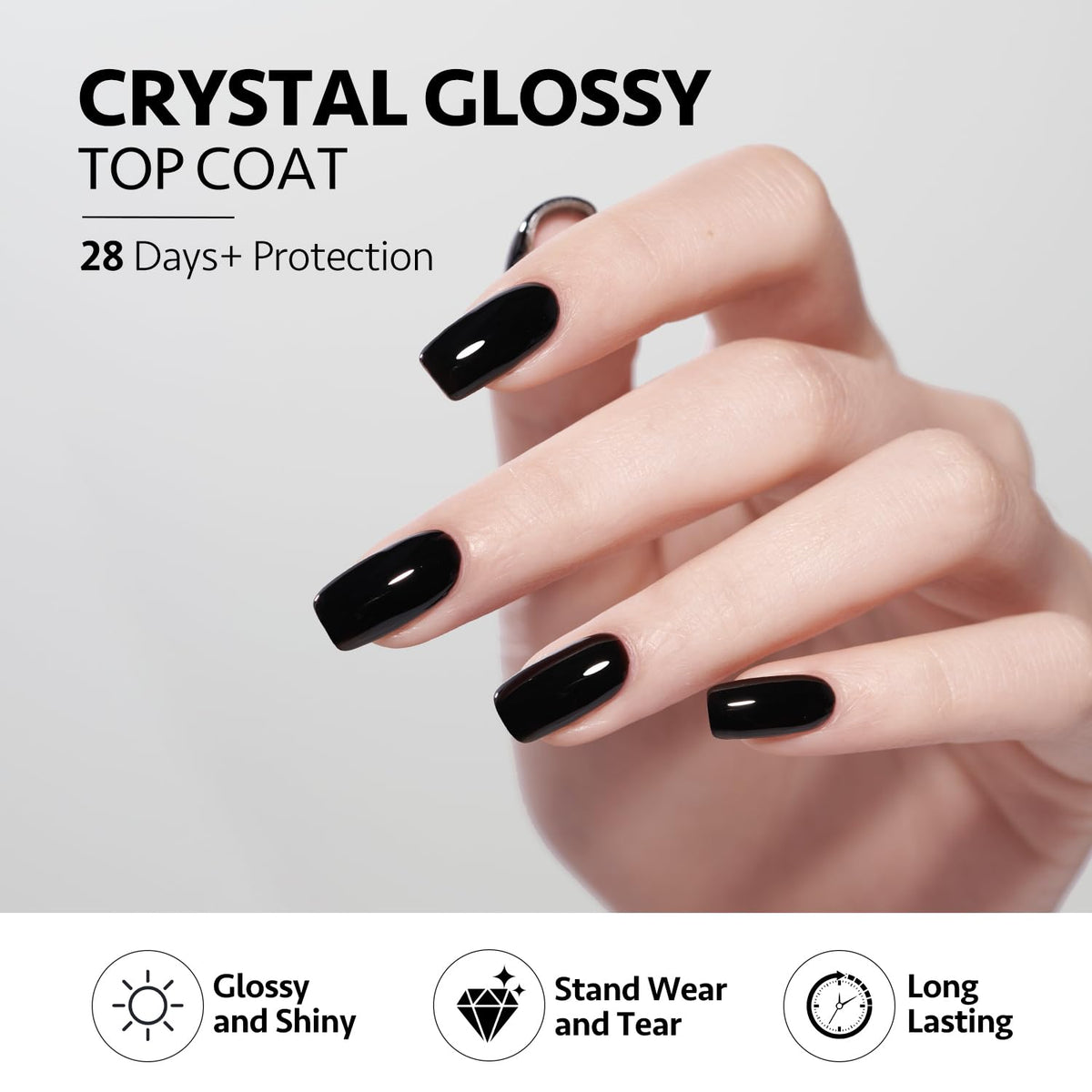 Ongles brillants après application du gel GAOY
