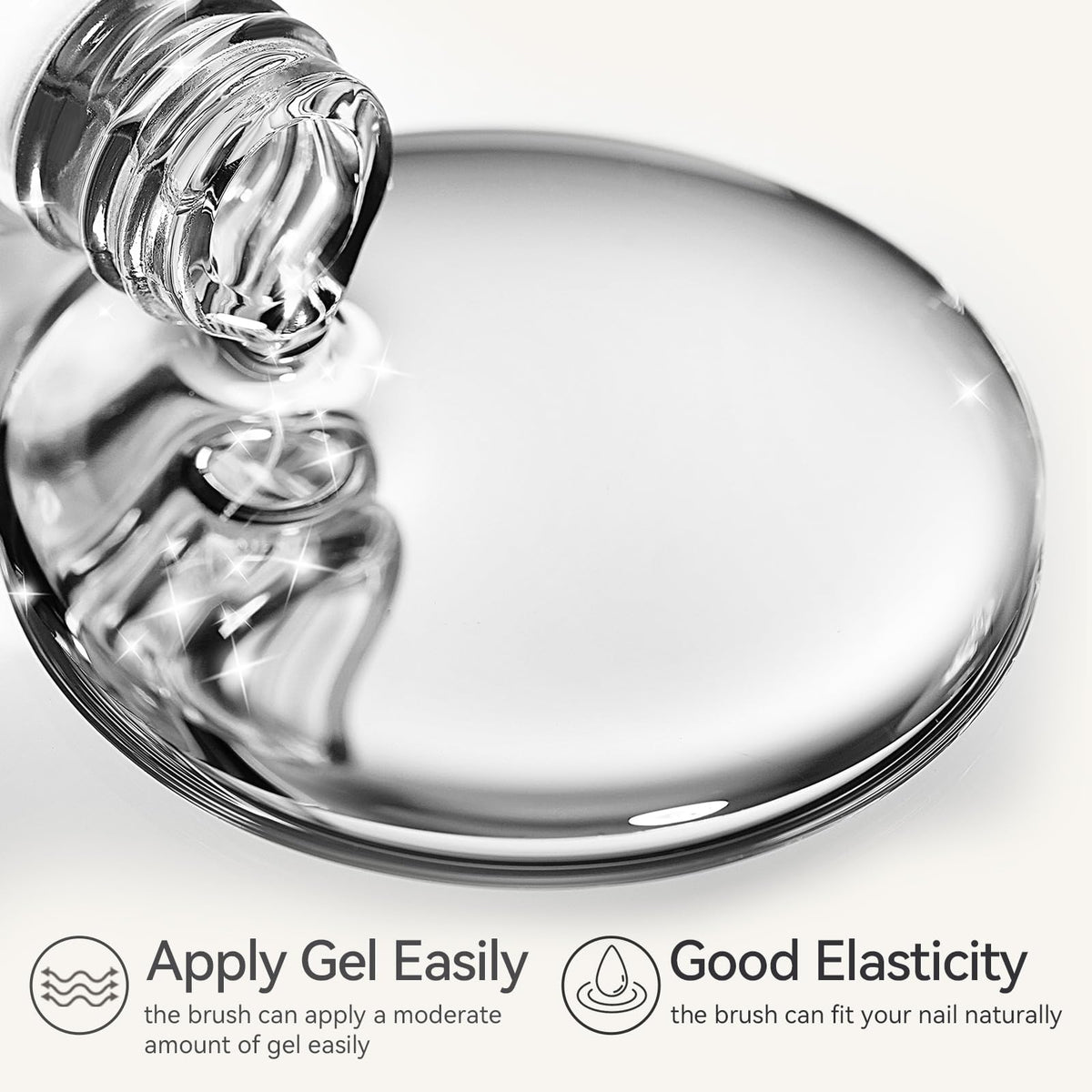Ongles brillants après application du gel top coat