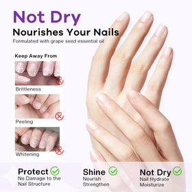 Ongles brillants après utilisation du kit Glamonade