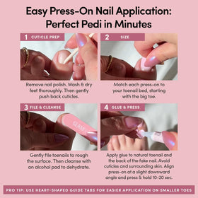 Ongles de pieds Glamnetic avec aspect naturel et brillant